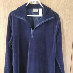 Velour 2 piece pantset. Liz Claiborne XL Navy